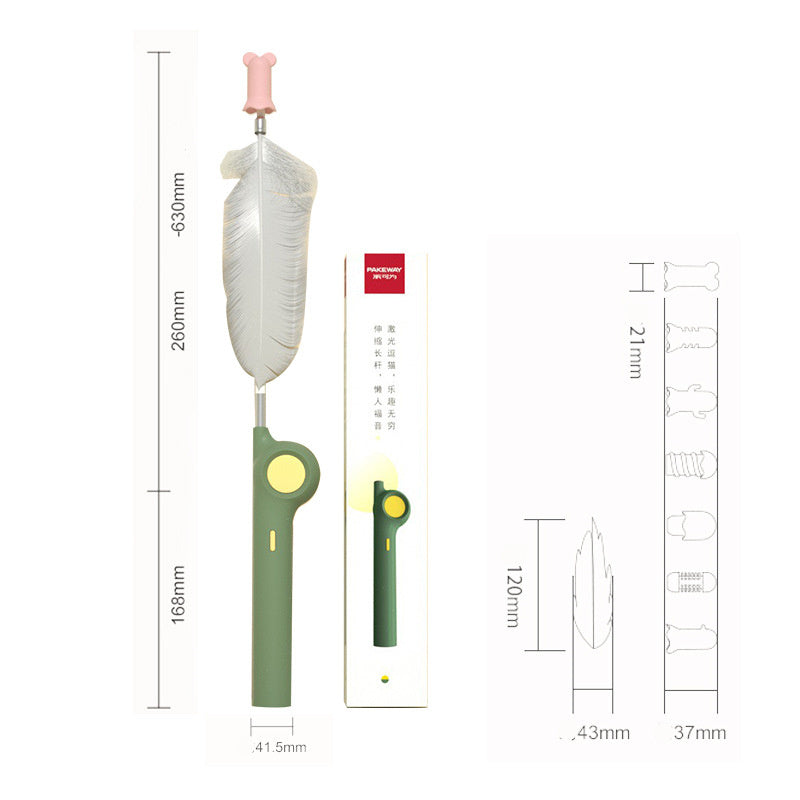 Funny Cat Rod Feather Infrared Fishing Cat Interactive Toy Set