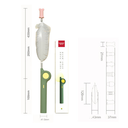 Funny Cat Rod Feather Infrared Fishing Cat Interactive Toy Set