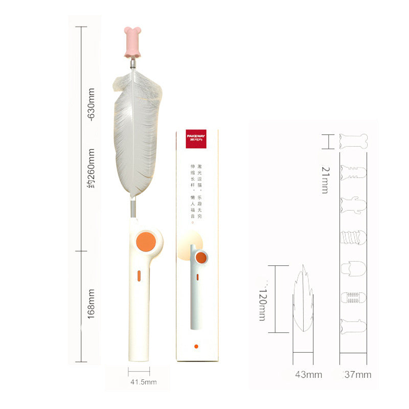 Funny Cat Rod Feather Infrared Fishing Cat Interactive Toy Set