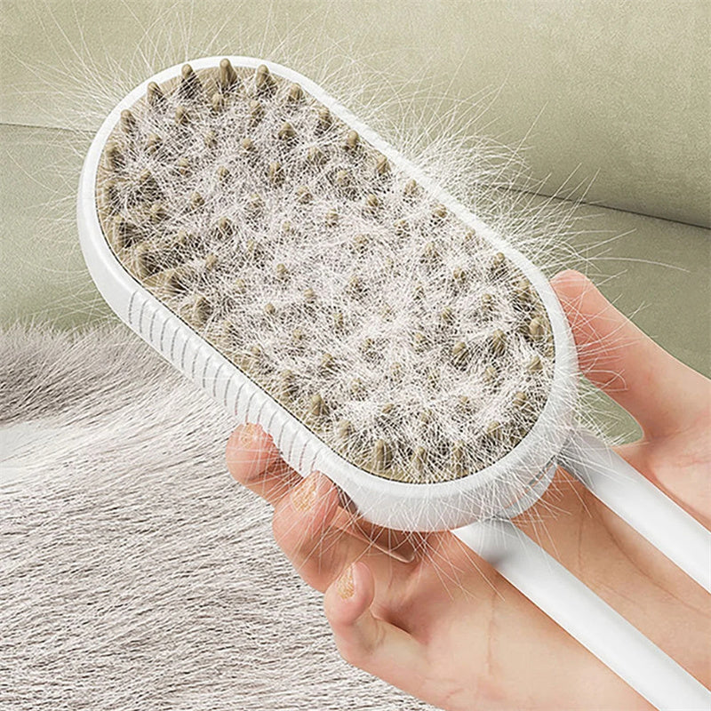 3-in-1 Steam Grooming Brush for Cats & Dogs