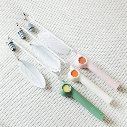 Funny Cat Rod Feather Infrared Fishing Cat Interactive Toy Set